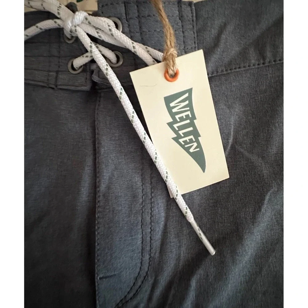 Wellen‎ Board Shorts NWT Mens 29 Gray Surf Swim Trunks 7 Inseam Unlined